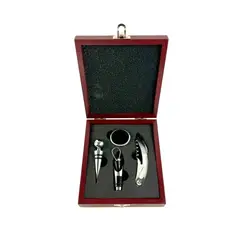 ICHIMATSU - SET DE ABRIDORES DE VINO 4 PIEZAS CAJA DE MADERA