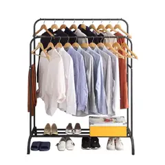 GENERICO - PERCHERO NEGRO CON DOBLE ARCOS PESADO