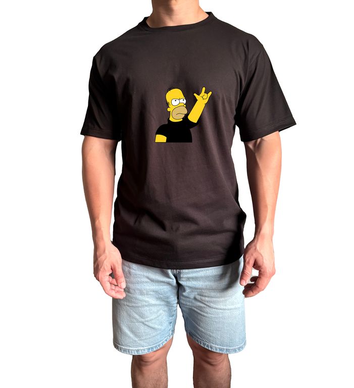 Polo Hombre Homero Simpson - Negro