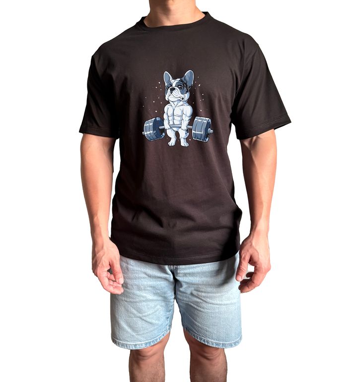 Polo Hombre manga corta diseño gym Tunes - Negro