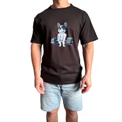 GENERICO - Polo Hombre manga corta diseño gym Tunes - Negro