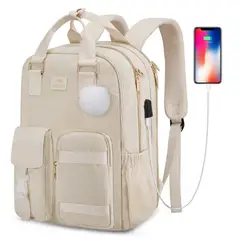 MATEIN - Mochila Urbana Mujer Corduroy 30L Portalaptop 15.6 Estudios