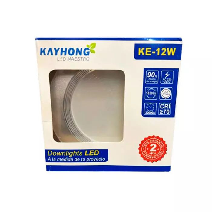 Spot Led 12W Luz Blanca Base Plateado