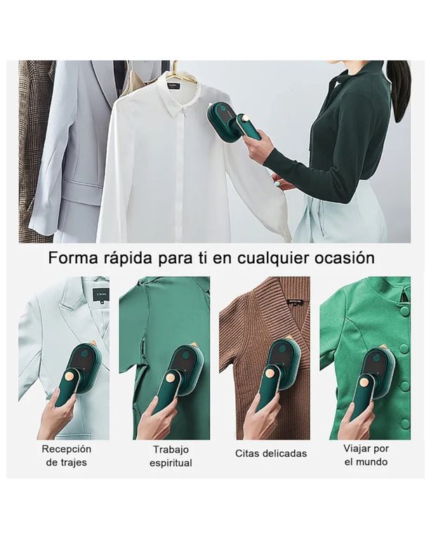 MiniPlancha de Mano Portátil Seco y Húmedo con vaporizador
