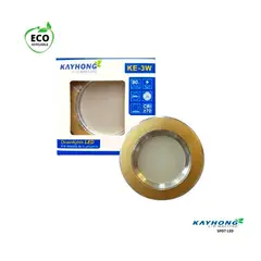 GENERICO - Spot Led Tricolor 3W Base Dorado