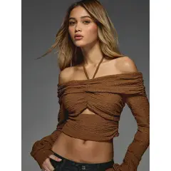 GENERICO - Top Sahara off shoulder manga larga