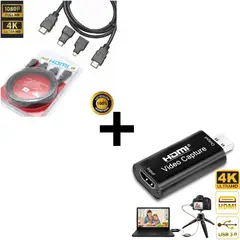 INTERLUD - HDMI Usb 4k Capturador De Video + Cable HDMI 3 En 1