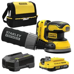 STANLEY - Lijadora roto orbital inalámbrica 20V batería 2Ah SCS220D1S-B2