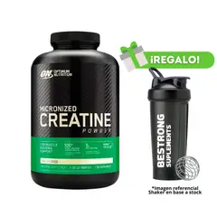 OPTIMUN NUTRITION - CREATINA MICRONIZADA 600G + SHAKER