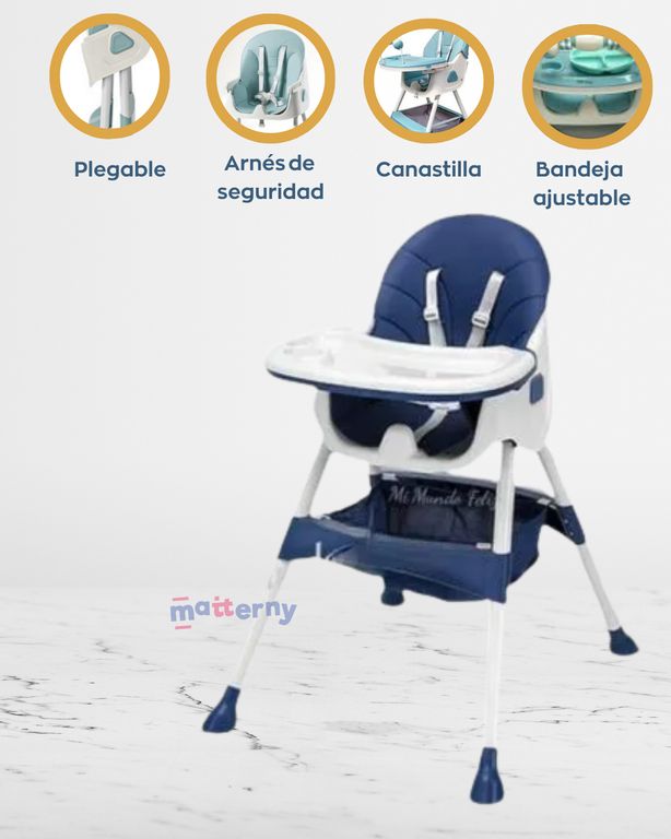 Silla de comer «NORDICO» Blue