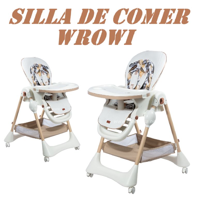 Nueva silla de comer Altura Ajustable Wrowi -Blanco