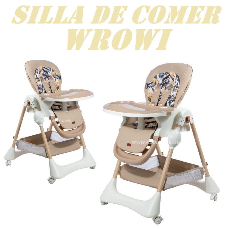 Nueva silla de comer Altura Ajustable Wrowi -Beige