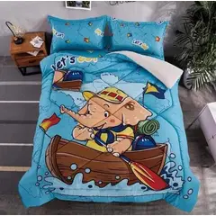 MINGDA - Set Edredón 2 pz C/ Carnero + Set Sábanas + Fundas 5 Pz 100% Calidad