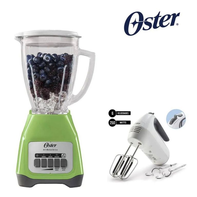 COMBO Licuadora BLSTKAGKPB + Batidora 6 Vel 250W FPSTHM3532