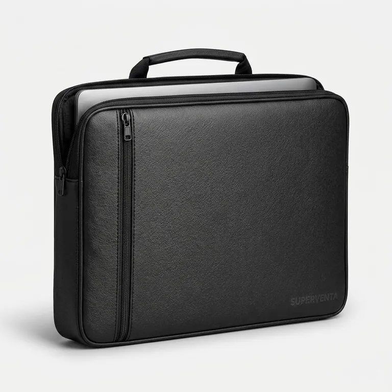 Funda Premium para Laptop 15.6-16 Cuerina Impermeable con Protección 360° e Interior Acolchado