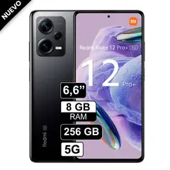 REDMI - Celular Xiaomi Note 12 Pro+ 5G Midnight Black 8GB RAM 256GB