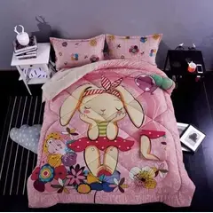 MINGDA - Set Edredón 2 pz C/ Carnero + Set Sábanas + Fundas 5 Pz 100% Calidad