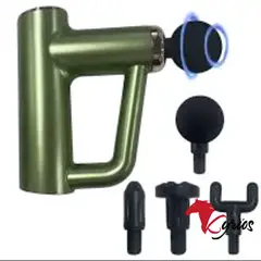 NO LOGO - Pistola Masajeador Recargable 6 Velocidades 4 Cabezales 30w