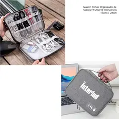 INTERLUD - Maletín Portátil Organizador de Cables Gris FYI260016