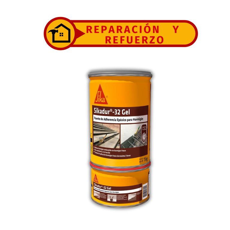 Adhesivo epóxico para unir concreto Sikadur 32 Gel x 1Kg