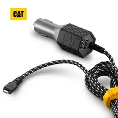 CAT - Cargador de Auto Resistente con Cable USB-Micro USB 4.8 A 2 Puerto