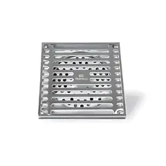 FRATELLI - SUMIDERO DECORATIVO CUADRADO BRONCE CROMADO 4