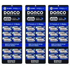 DORCO - Pack 3 Hoja De Afeitar Cuchilla - 300 Cuchillas