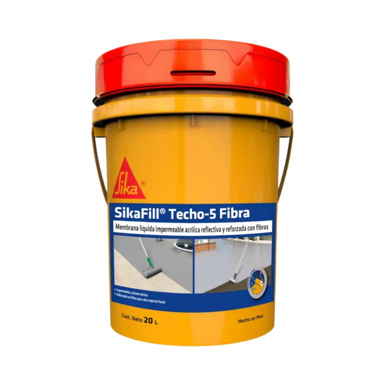 Impermeabilizante para Techos Sikafill Techo-5 Fibra Gris x 20L