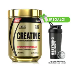 LEVEL PRO - CREATINA MICRONIZADA 500G + SHAKER