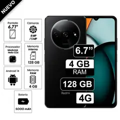 REDMI - Celular Xiaomi A3x 128GB 4GB Ram Color Negro