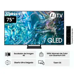 SAMSUNG - Televisor QLED 75'' 4K Tizen OS Smart TV QN75Q65DAGXPE