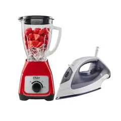 OSTER - Licuadora 15L de 550W BLSTKAGRRD + Plancha de Vapor GCSTBS3802