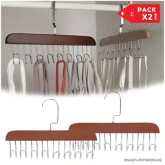 INSPIRA MARKET - Perchero colgador organizador ropa corbata multiuso Pack x2