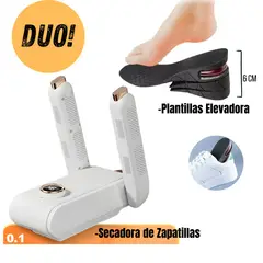 OEM - Kit Secador de Zapatillas y Plantilla Elevadora de 6cm