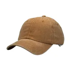 GENERICO - Gorra Vintage Camel Unisex Prelavada con Ajuste Regulable