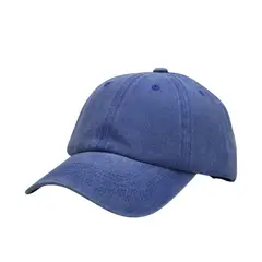 GENERICO - Gorra Vintage Azulino Unisex Prelavada Ajuste Regulable