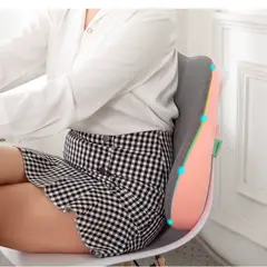 CARJOLLITY - Cojín PREMIUM de Espalda Corrector Lumbar Silla Auto Oficina