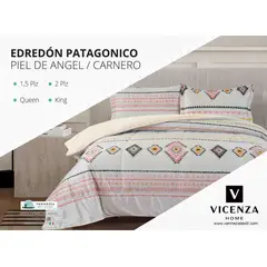 VENEZIA - Set de Edredón 1.5 Pz Patagonico Piel de Angel C/ Carnero