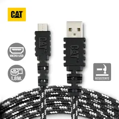 CAT - Cable Carga y Datos Resistente USB a MicroUSB 1.8 Metros