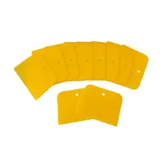 AC - JUEGO DE ESPATULAS DE PLASTICO AMARILLO DE 4"  PACK X10