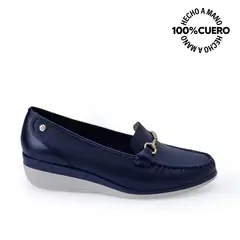 VIALE - Zapato Mocasín Casual DENI-2516 Azul Cuero