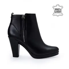VIALE - Botín Casual LINDA-2512 Negro Cuero