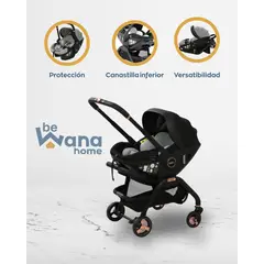 DOUX BEBE - Coche 3 en 1 «DONNA PRO» Black