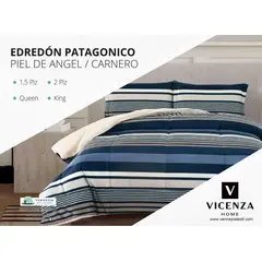 VENEZIA - Set de Edredón 1.5 Pz Patagonico Piel de Angel C/ Carnero