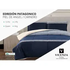 VENEZIA - Set de Edredón 1.5 Pz Patagonico Piel de Angel C/ Carnero