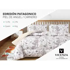 VENEZIA - Set de Edredón 1.5 Pz Patagonico Piel de Angel C/ Carnero