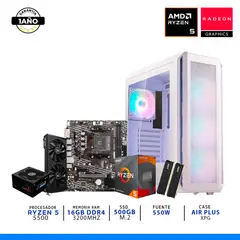 AMD - PC GAMER RYZEN 5 / 16GB RAM / M.2 500GB NVME / RX6600 8GB / 550W BRONZE.