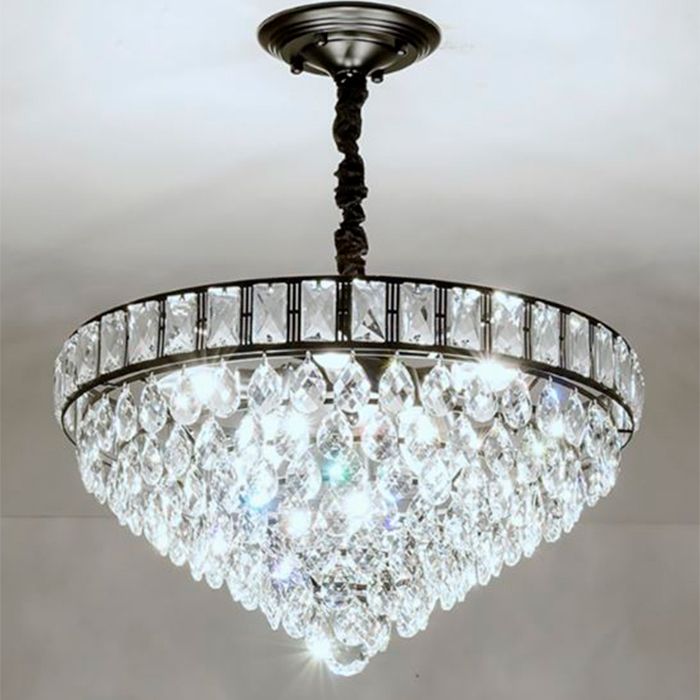 Lámpara Colgante Cristal Cromado