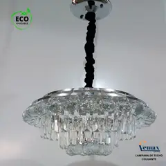 GENERICO - Lámpara Colgante Cristal Cromado