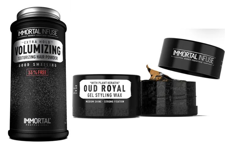 Duo Pack Cera OUD ROYAL 150ml Polvo Texturizador VOLUMIZING Negro 30gr